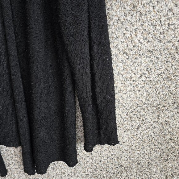 Chicos Cardigan Womens 1 US Medium Black Open Knit Polyester Rayon Casual Ladies - Picture 2 of 7